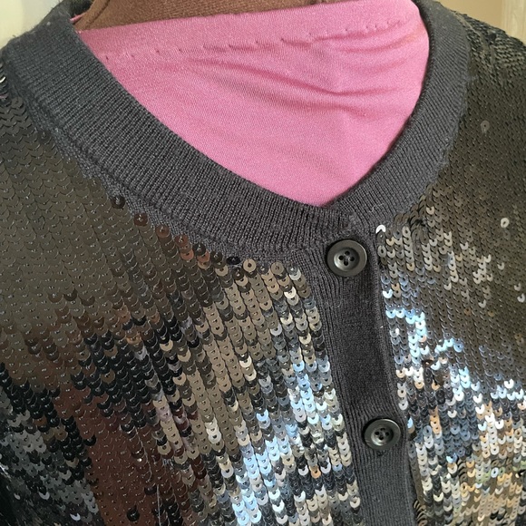 Aubin & Wills Knitwear Black Sequin Cardigan - Picture 5 of 9